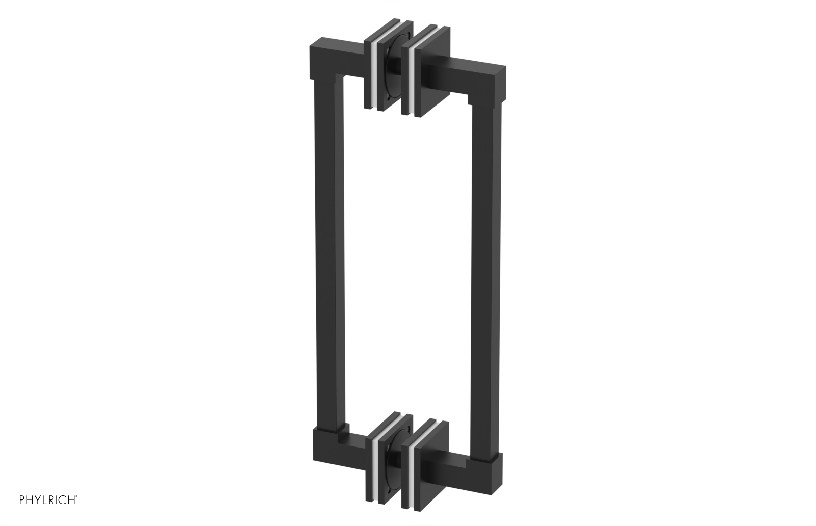 JOLIE - 12" Double Sided Shower Pull with "White" Accents 222S-93-12