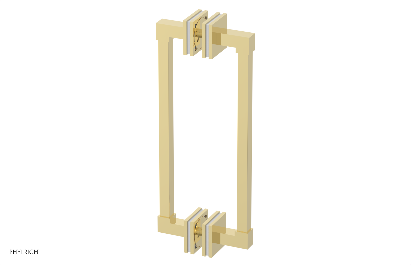 JOLIE - 12" Double Sided Shower Pull with "White" Accents 222S-93-12