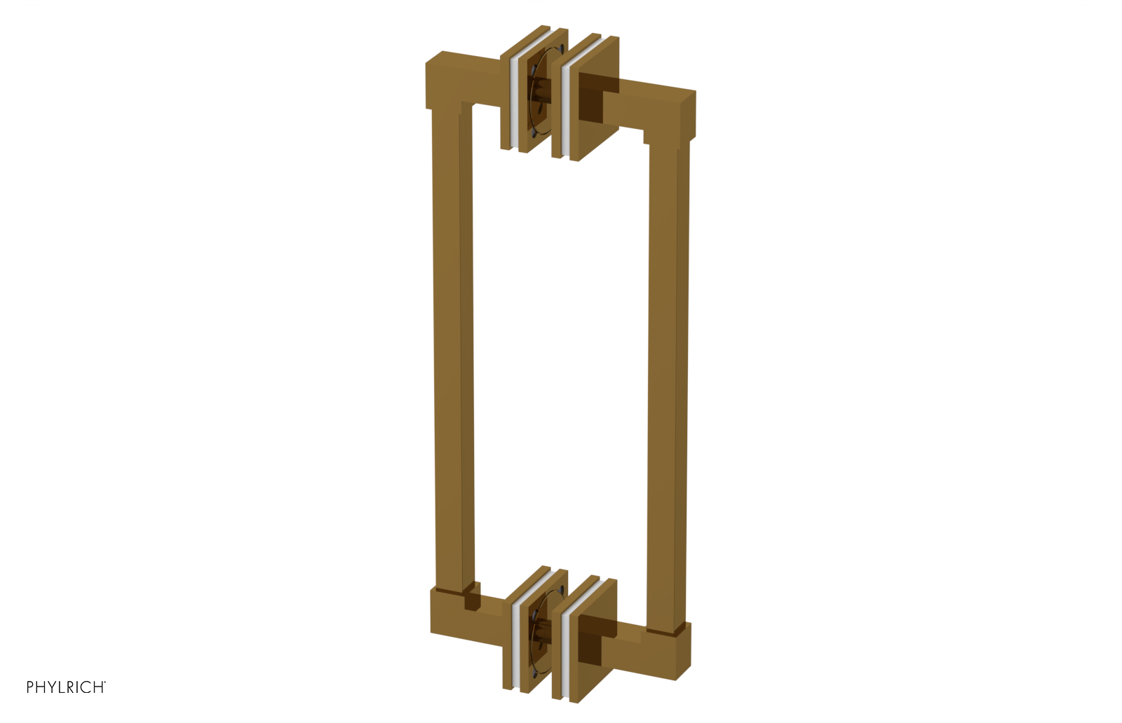 JOLIE - 12" Double Sided Shower Pull with "White" Accents 222S-93-12