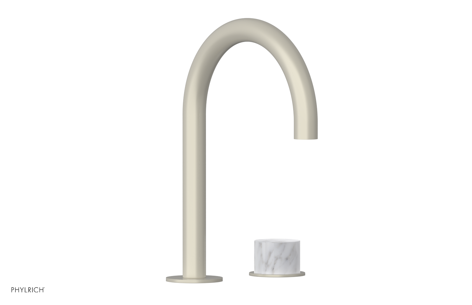 BASIC II - Single Handle Faucet, White Marble Handle 230-05-03
