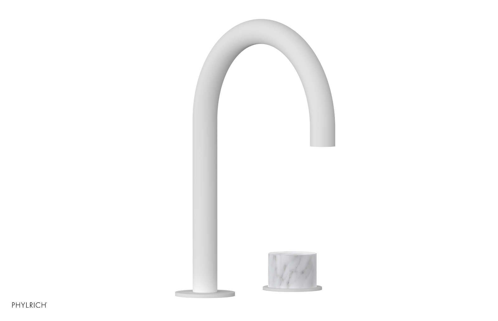 BASIC II - Single Handle Faucet, White Marble Handle 230-05-03