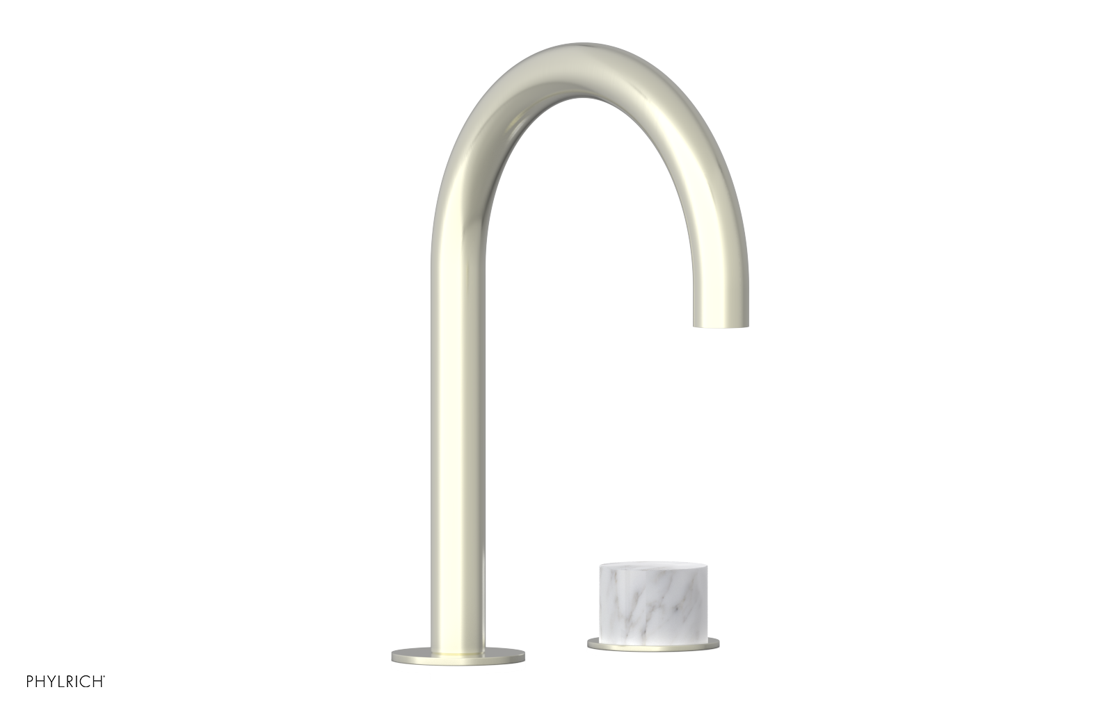 BASIC II - Single Handle Faucet, White Marble Handle 230-05-03