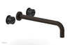 Basic II 12"  Wall Tub Set - Black Marble Handles 230-58-12