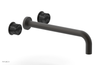 Basic II 12"  Wall Tub Set - Black Marble Handles 230-58-12