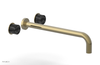 Basic II 14"  Wall Tub Set - Black Marble Handles 230-58-14