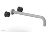 Basic II 14"  Wall Tub Set - Black Marble Handles 230-58-14