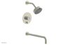 BASIC II 14" Pressure Balance Tub and Shower Set - White Marble 230-28-14