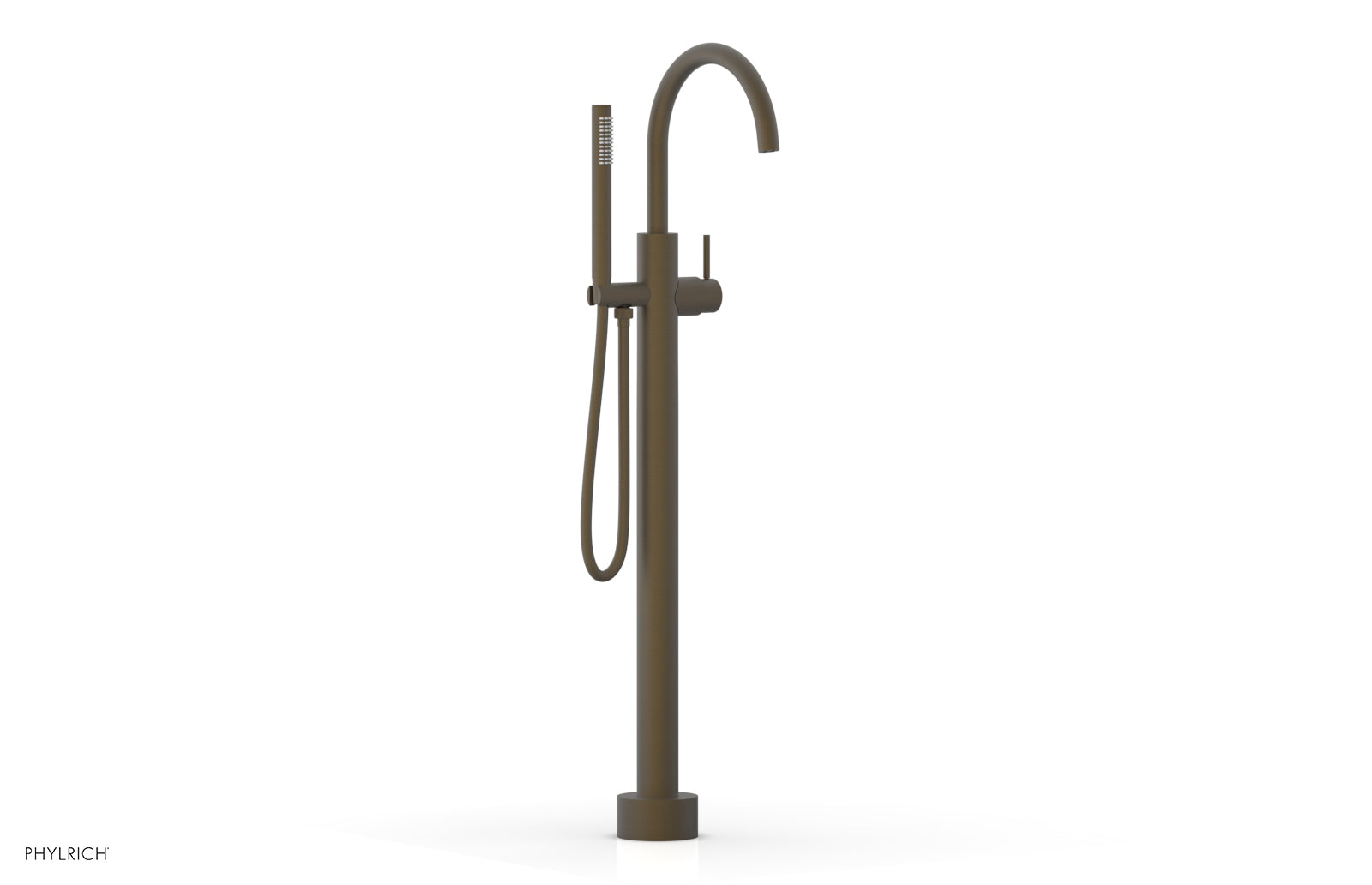 BASIC II Tall Floor Mount Tub Filler - Lever Handle with Hand Shower  230-45-01