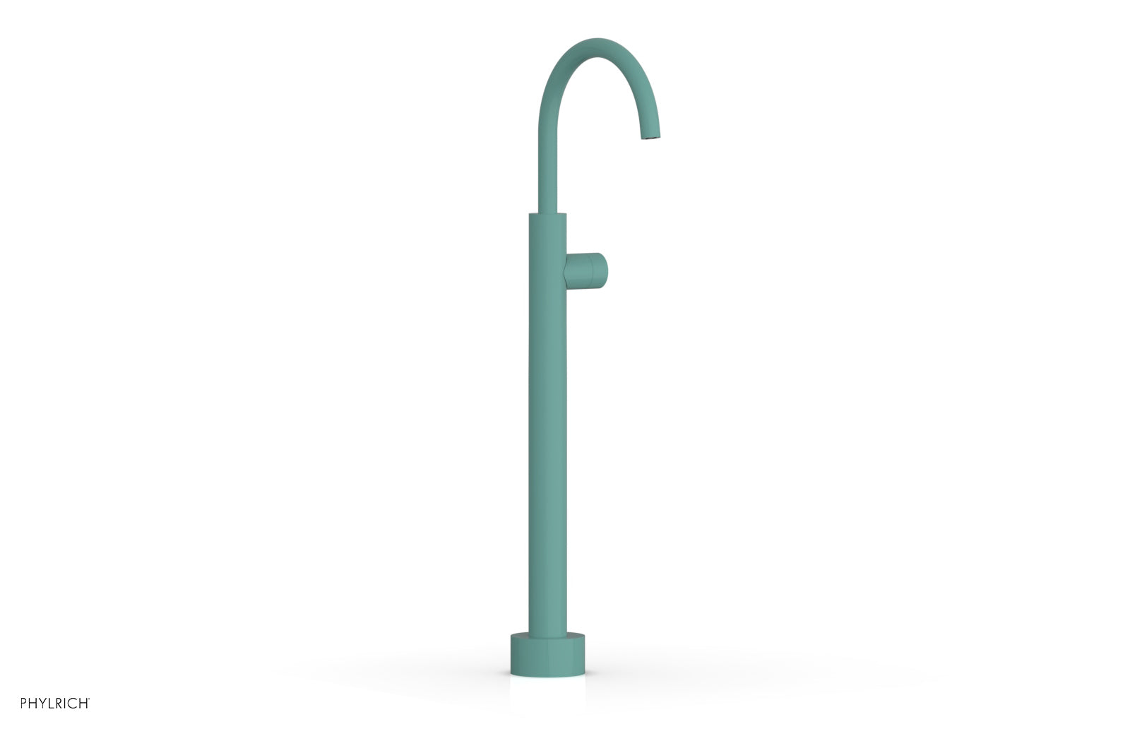 BASIC II Low Floor Mount Tub Filler -  Smooth Handle  230-46-04