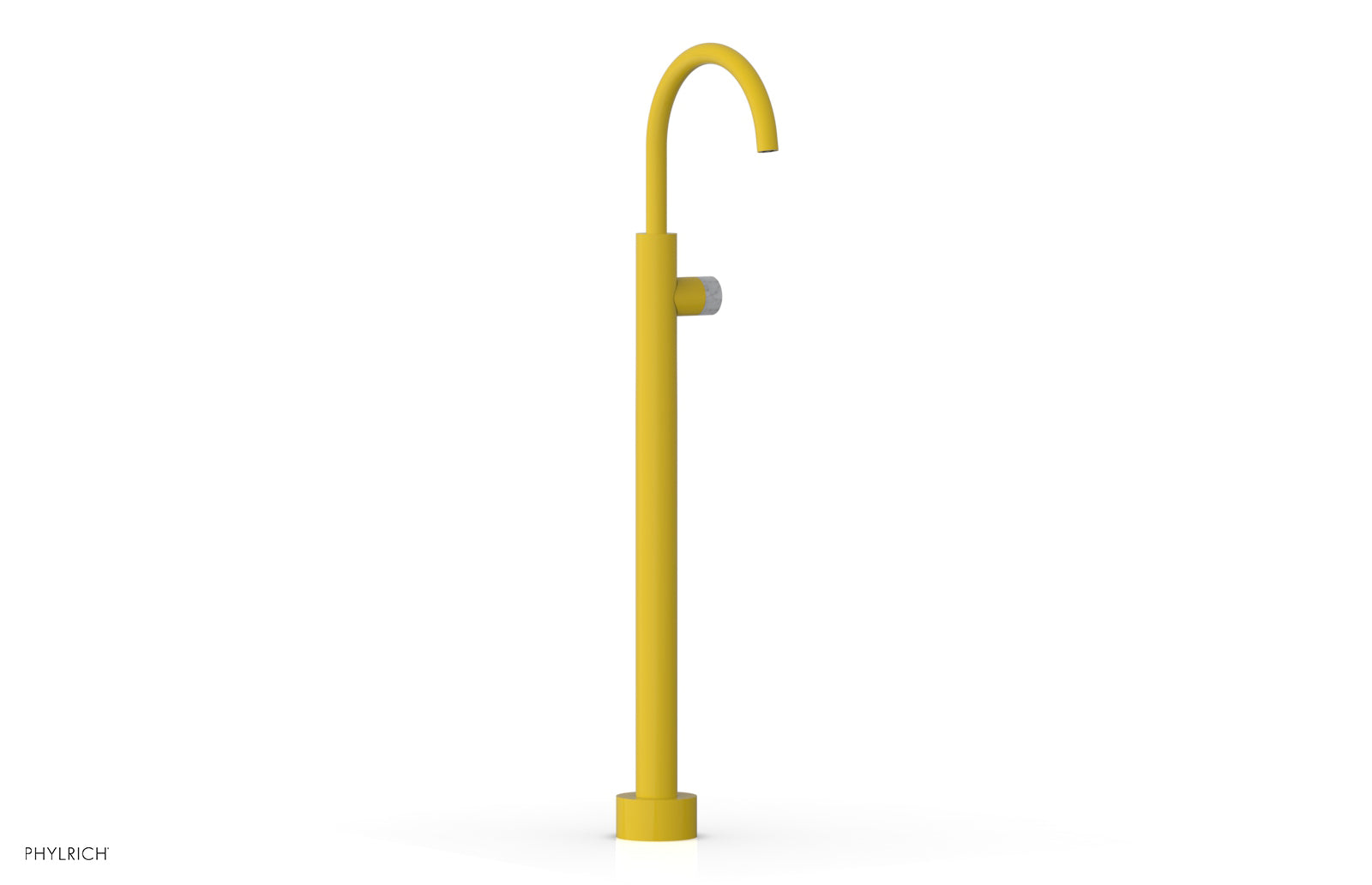 BASIC II Tall Floor Mount Tub Filler -  Marble Handle 230-47-02