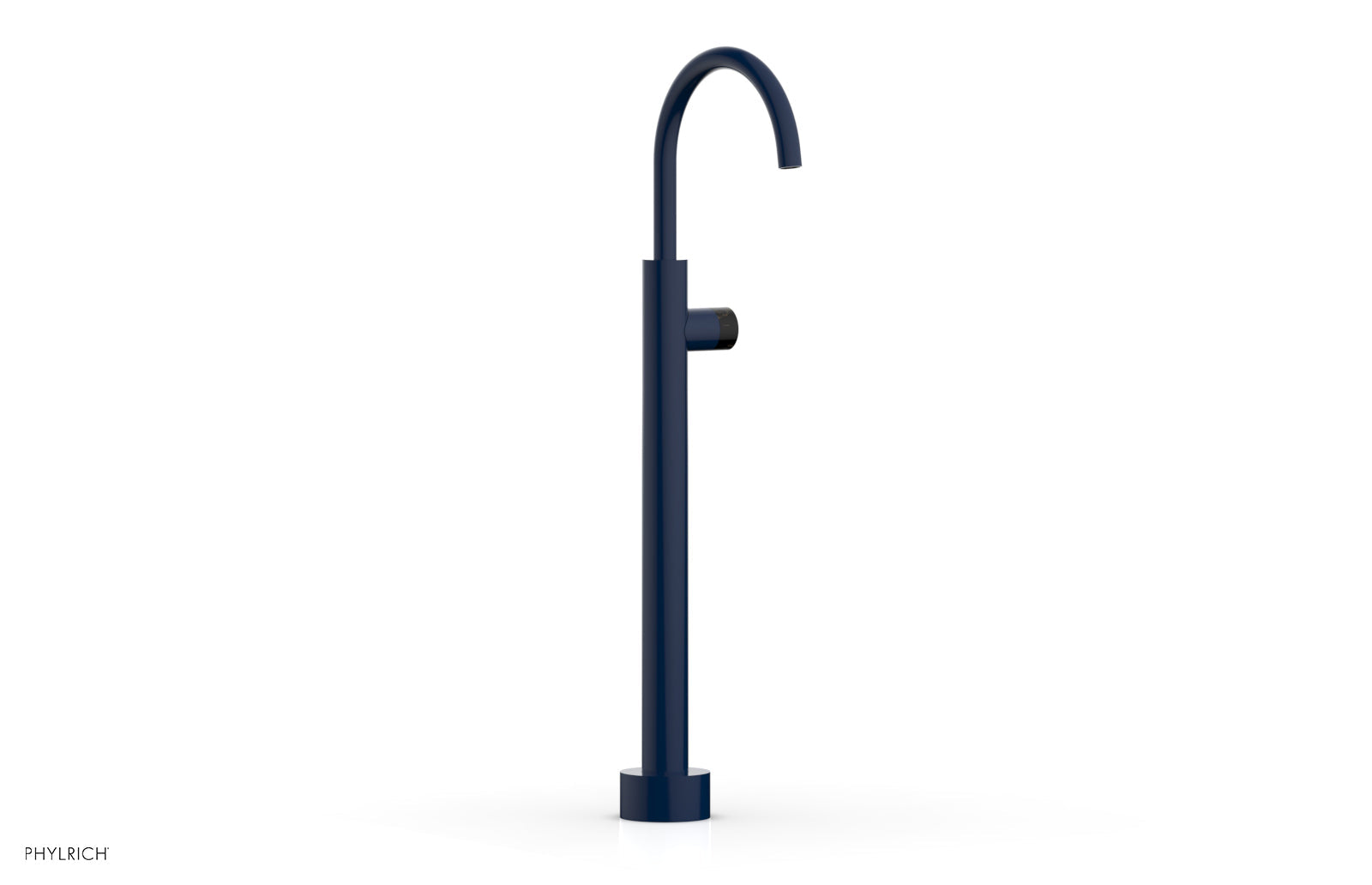 BASIC II Low Floor Mount Tub Filler - Black Marble Handle 230-47-04