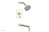 BASIC II 10" Pressure Balance Tub and Shower Set - White Marble 230S-28-10