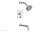 BASIC II Pressure Balance Tub and Shower Set - White Marble 230S-28