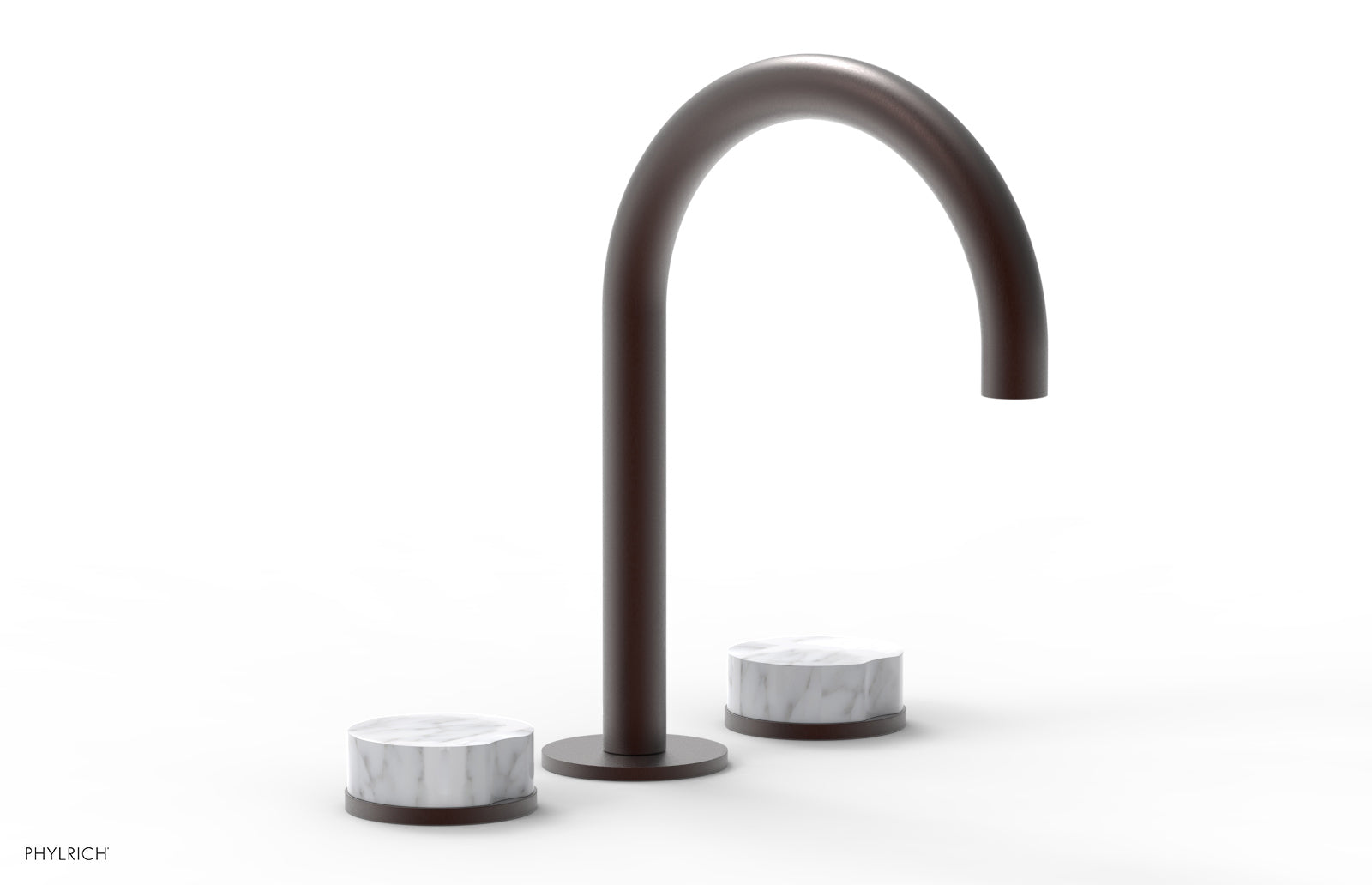 CIRC - Widespread Faucet - High Spout, Marble Handles 250-03