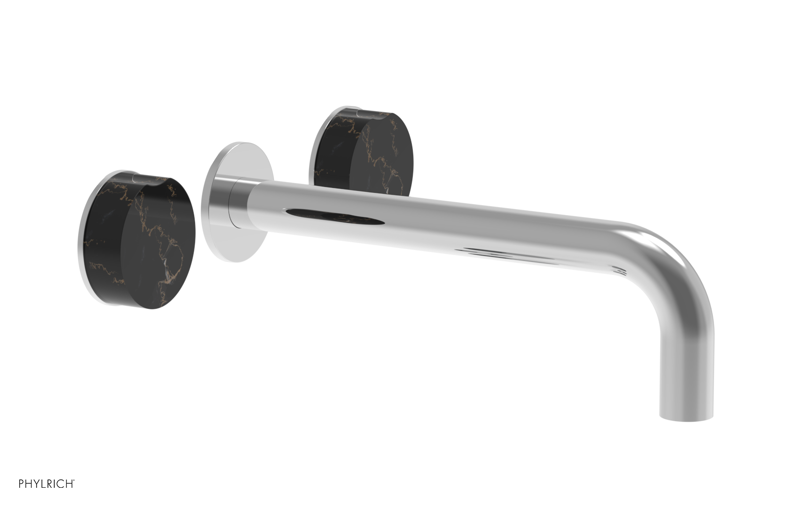 CIRC - 10" Wall Tub Set - Black Marble Handles 250-58-10