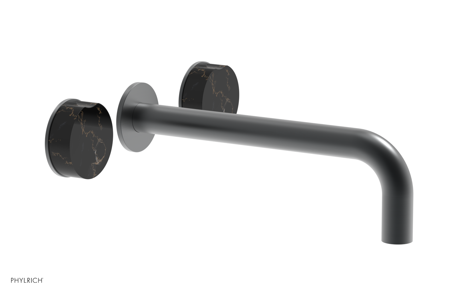 CIRC - 10" Wall Tub Set - Black Marble Handles 250-58-10