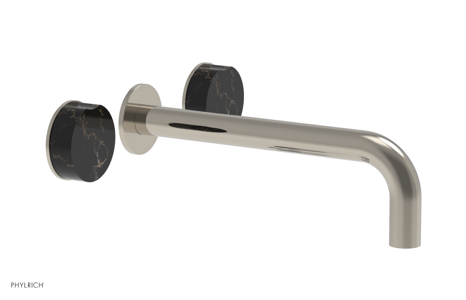 CIRC - 10" Wall Tub Set - Black Marble Handles 250-58-10