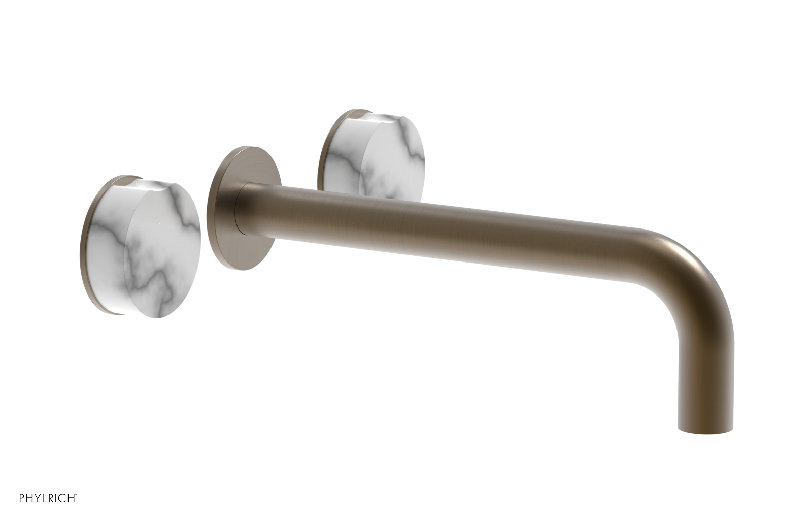 CIRC - 10" Wall Tub Set - White Marble Handles 250-58-10