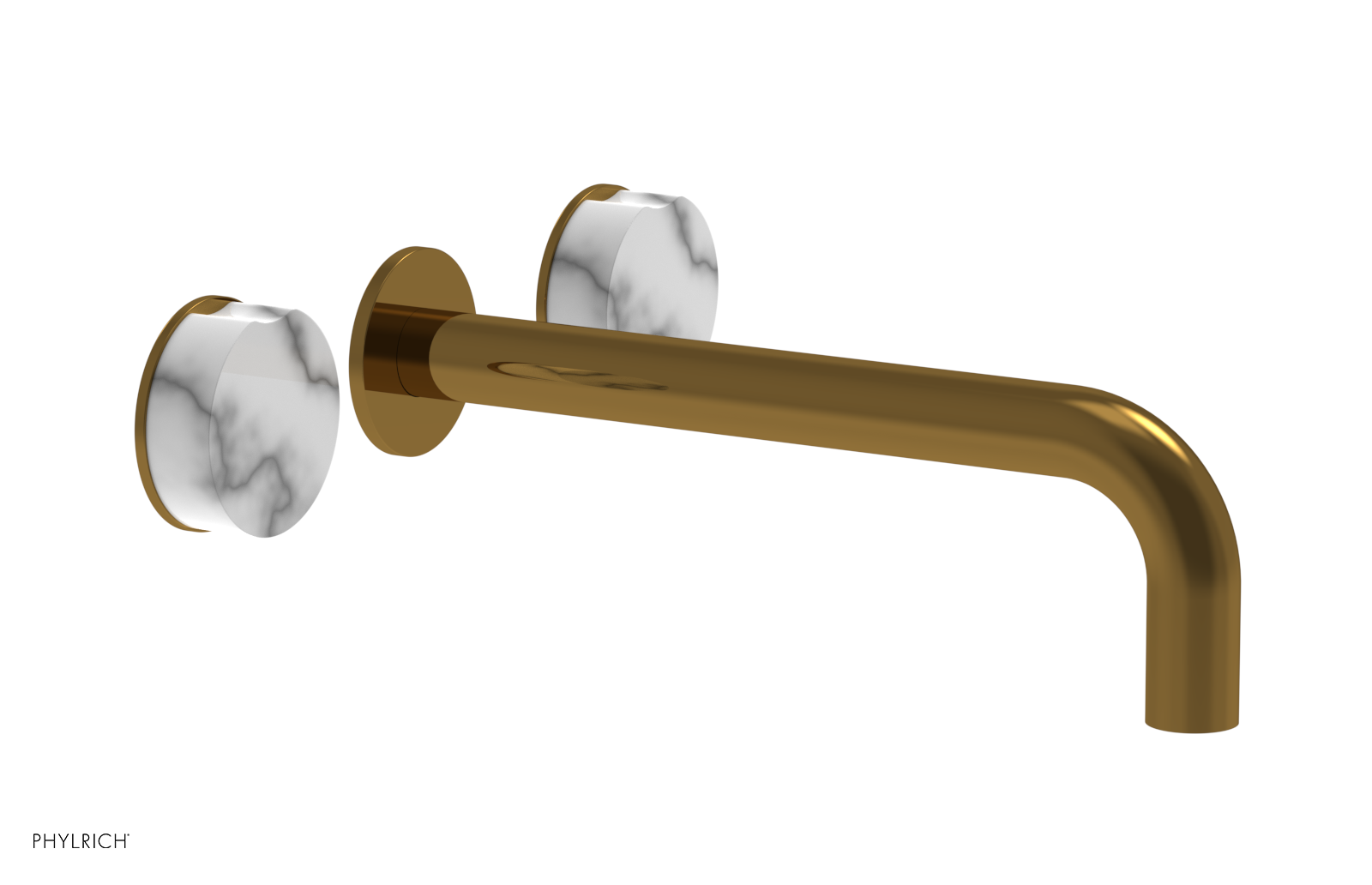 CIRC - 10" Wall Lavatory Set , Marble Handles 250-13-10