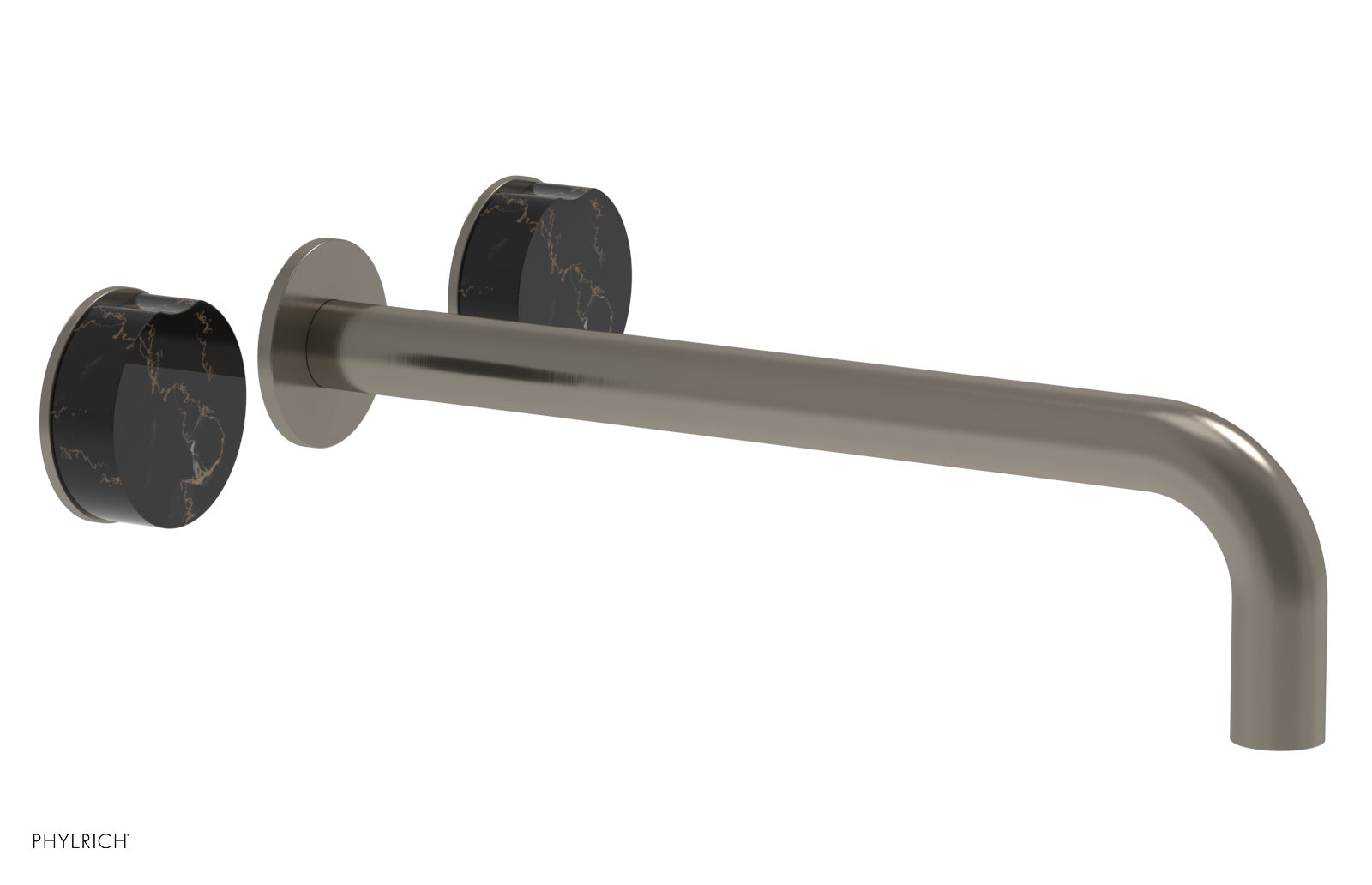 CIRC - 12" Wall Tub Set - Black Marble Handles 250-58-12