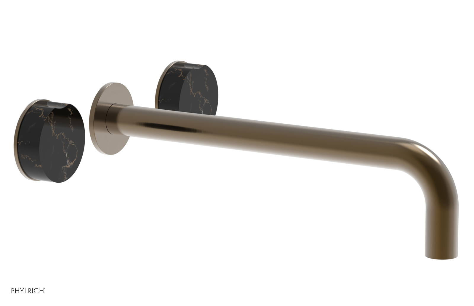 CIRC - 12" Wall Tub Set - Black Marble Handles 250-58-12