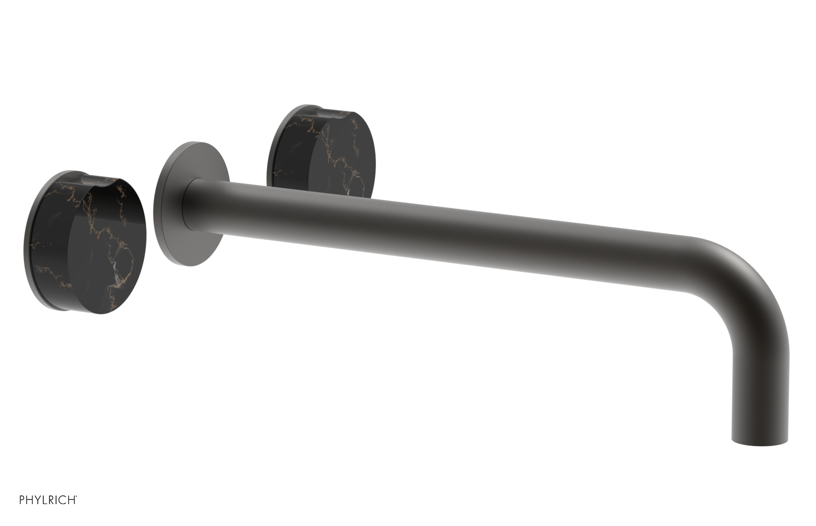 CIRC - 12" Wall Tub Set - Black Marble Handles 250-58-12