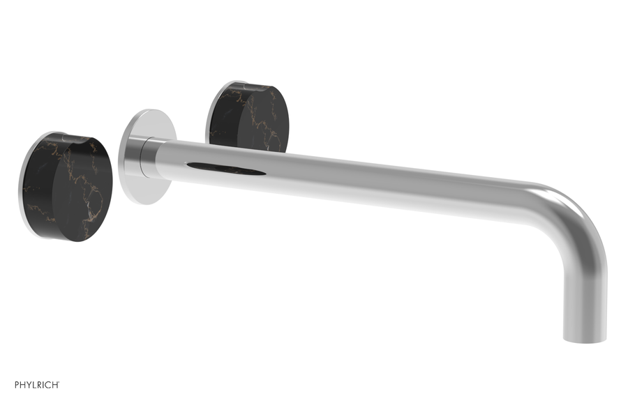 CIRC - 12" Wall Tub Set - Black Marble Handles 250-58-12