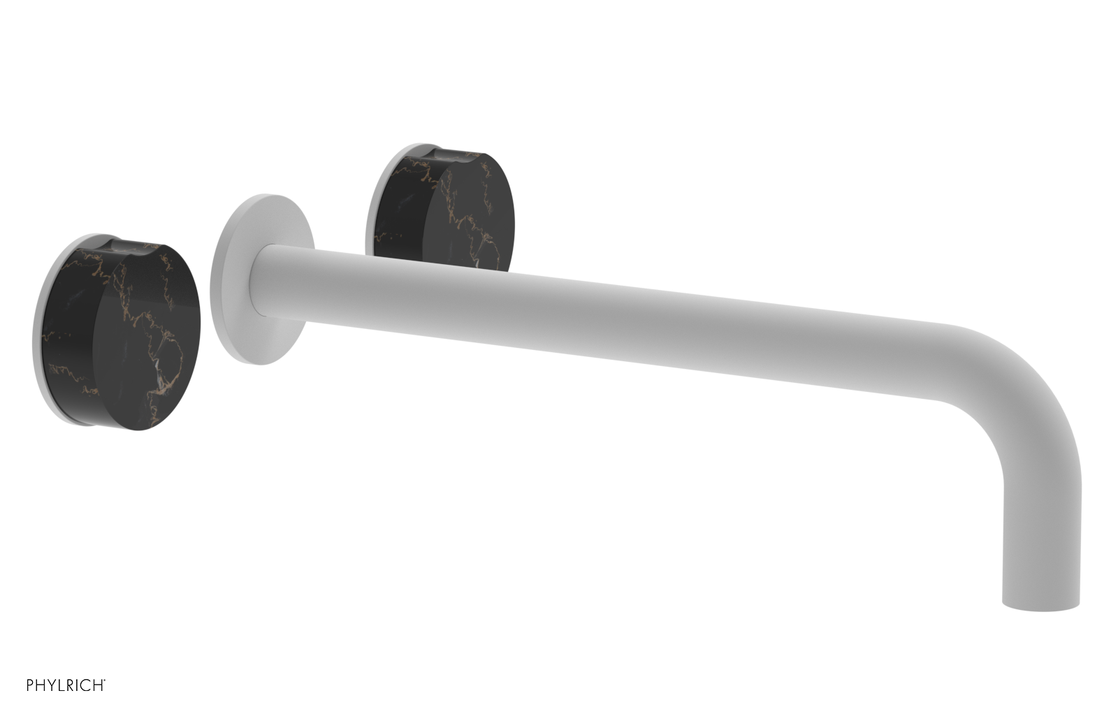 CIRC - 12" Wall Tub Set - Black Marble Handles 250-58-12
