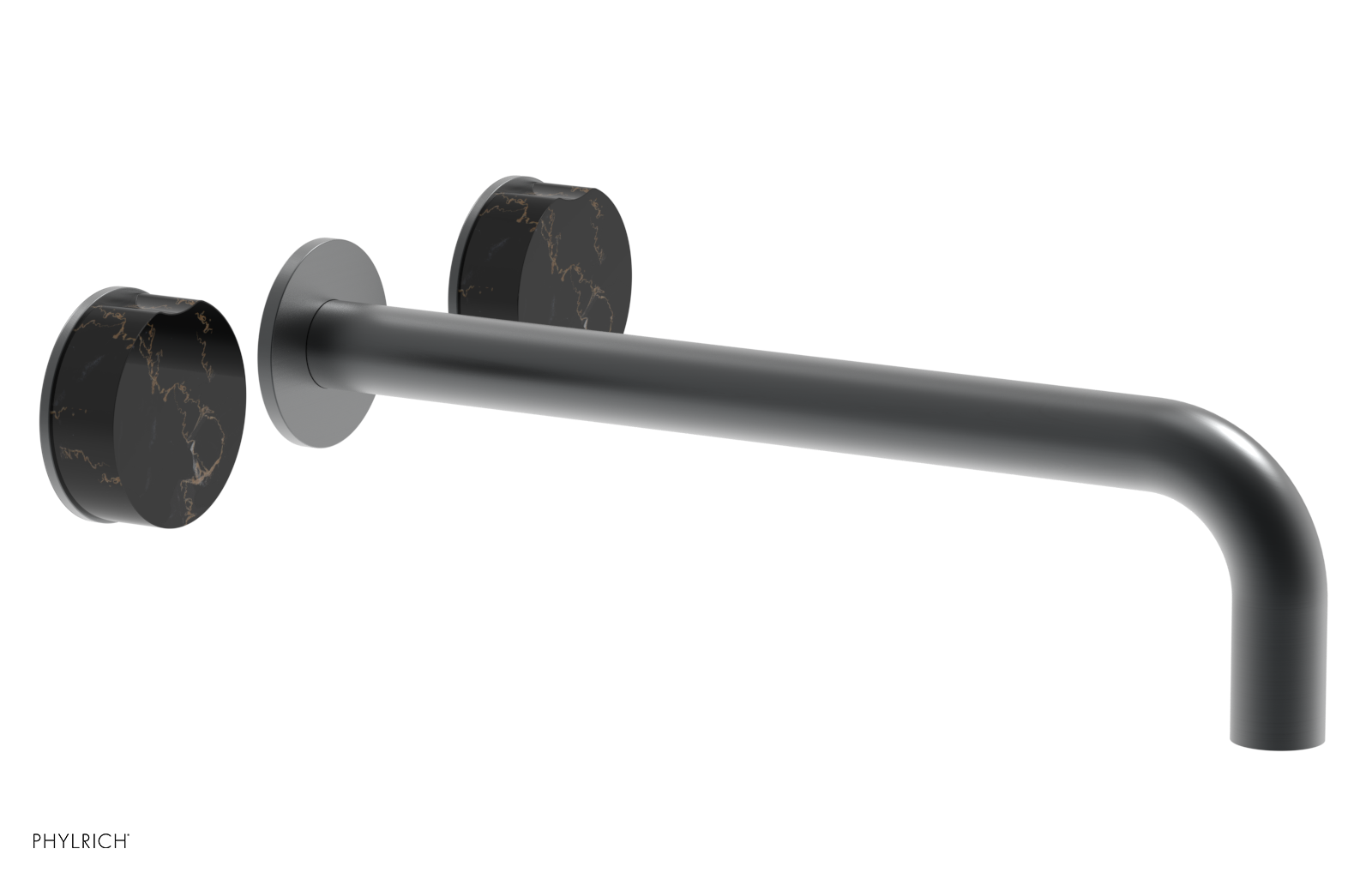 CIRC - 12" Wall Tub Set - Black Marble Handles 250-58-12
