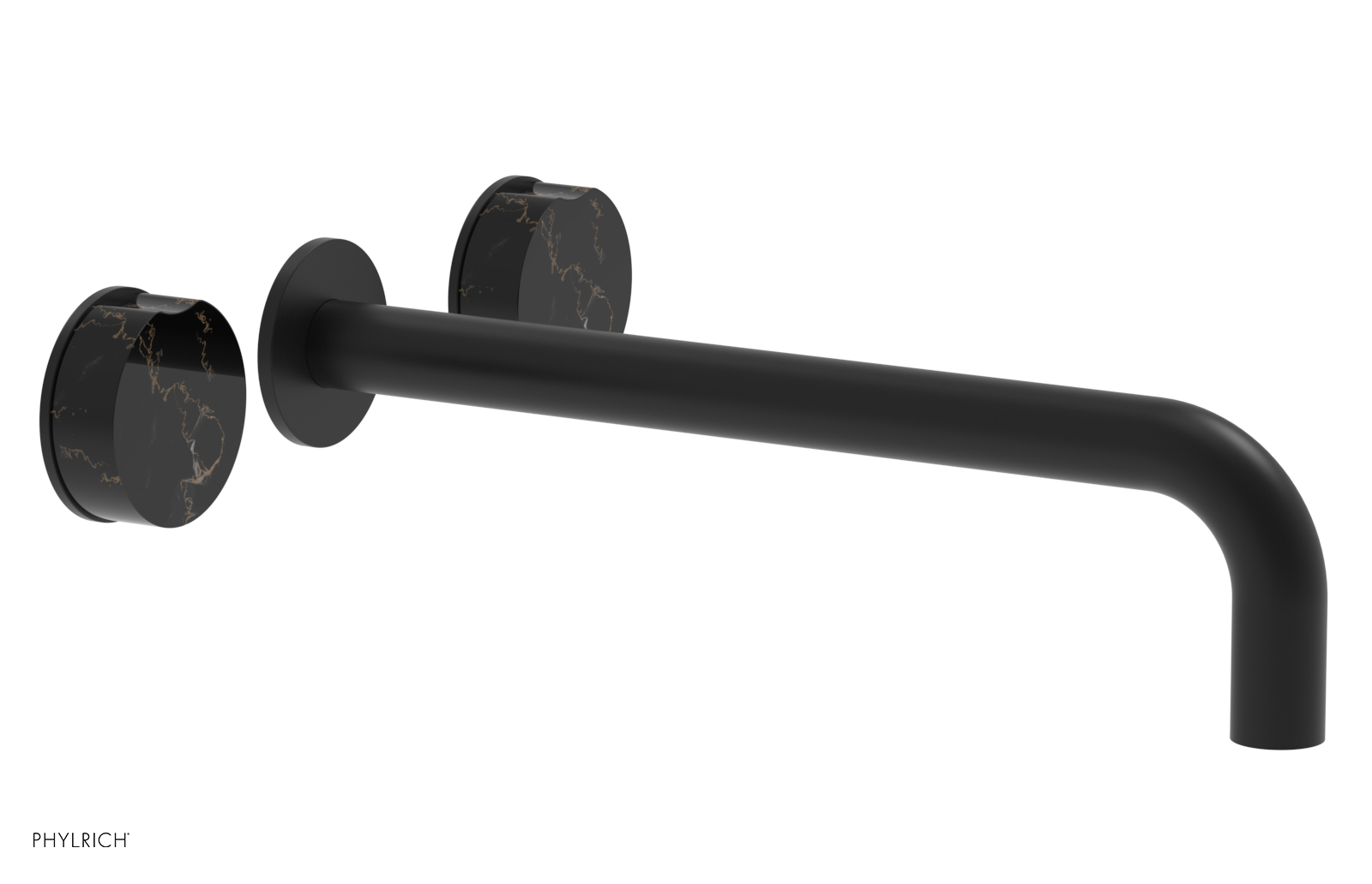 CIRC - 12" Wall Tub Set - Black Marble Handles 250-58-12