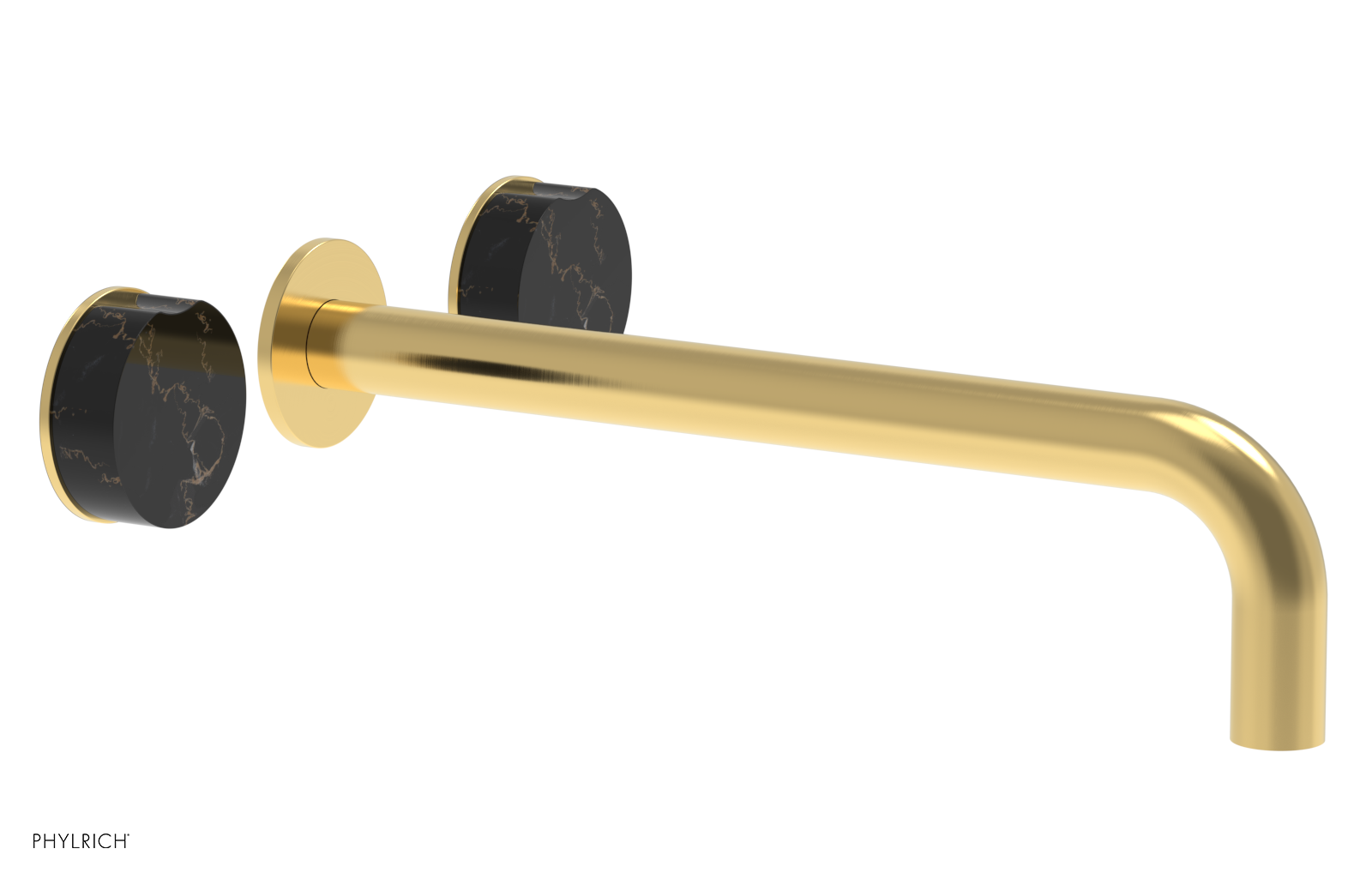 CIRC - 12" Wall Tub Set - Black Marble Handles 250-58-12
