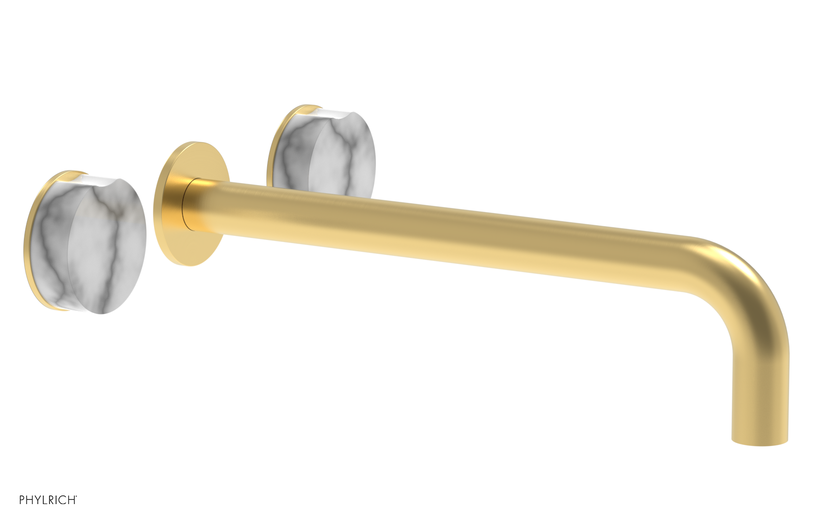 CIRC - 12" Wall Lavatory Set , Marble Handles 250-13-12