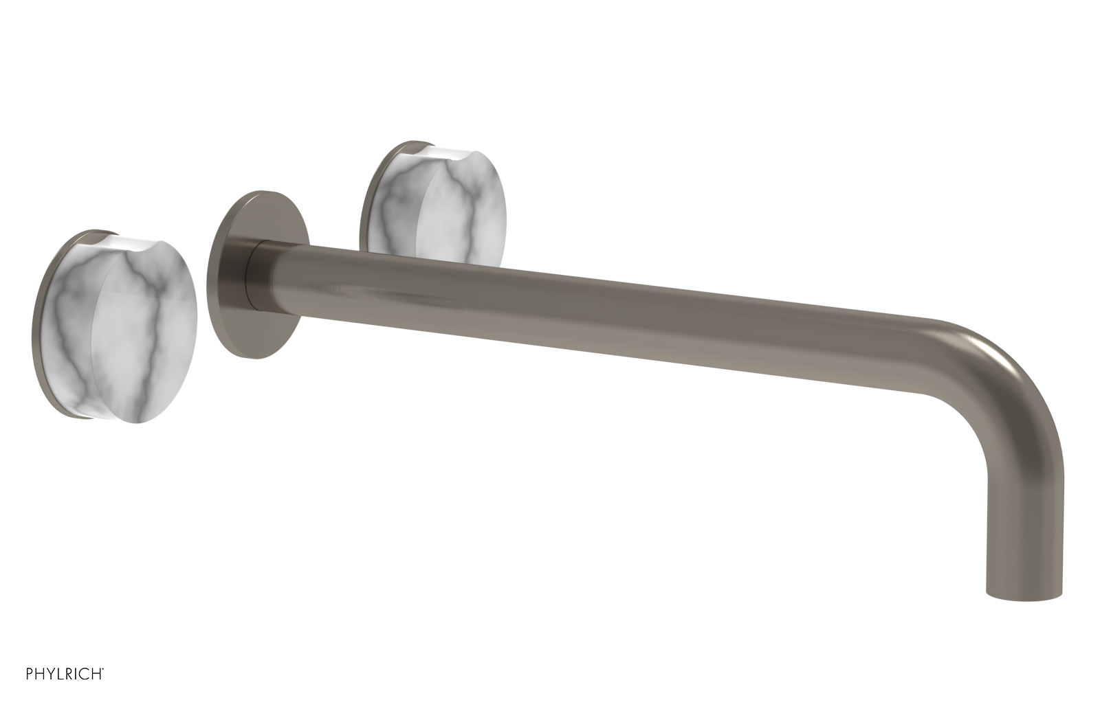 CIRC - 12" Wall Tub Set - White Marble Handles 250-58-12