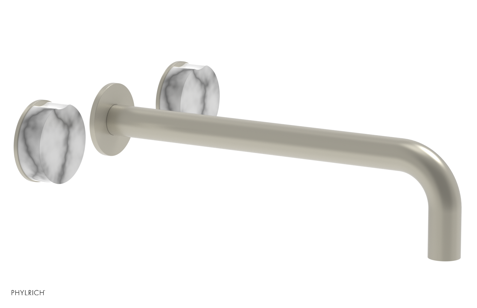 CIRC - 12" Wall Lavatory Set , Marble Handles 250-13-12