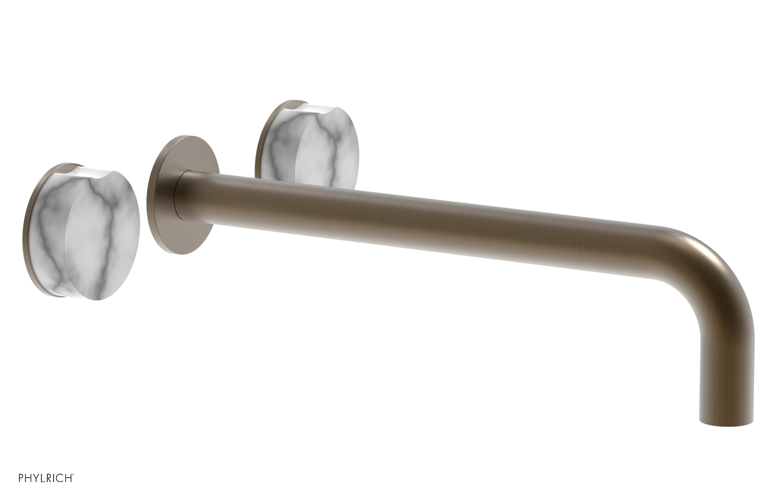 CIRC - 12" Wall Tub Set - White Marble Handles 250-58-12