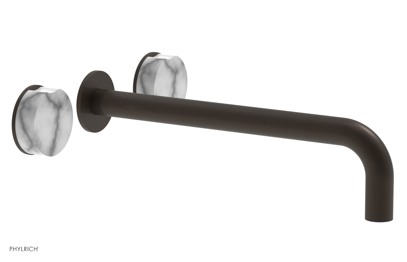 CIRC - 12" Wall Tub Set - White Marble Handles 250-58-12