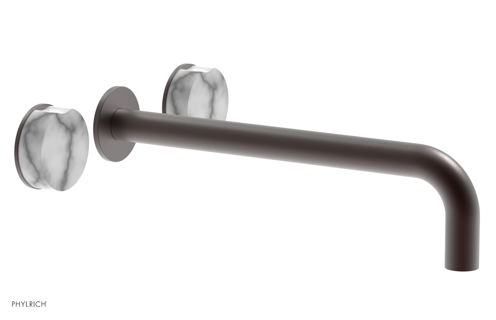 CIRC - 12" Wall Tub Set - White Marble Handles 250-58-12