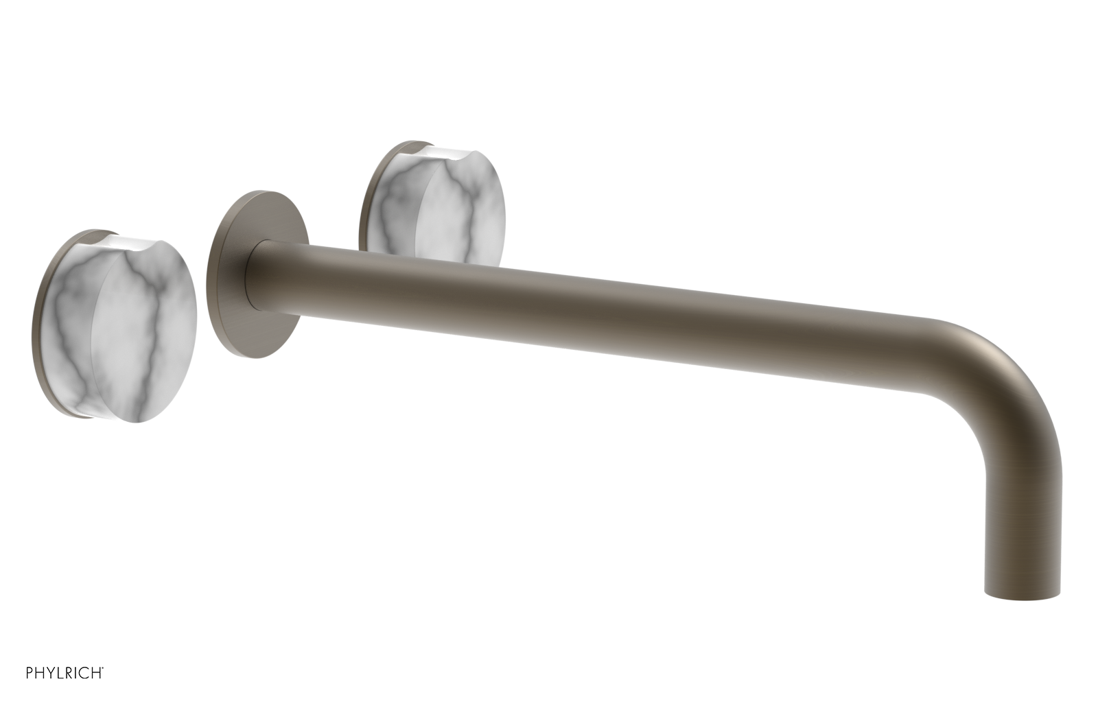 CIRC - 12" Wall Lavatory Set , Marble Handles 250-13-12