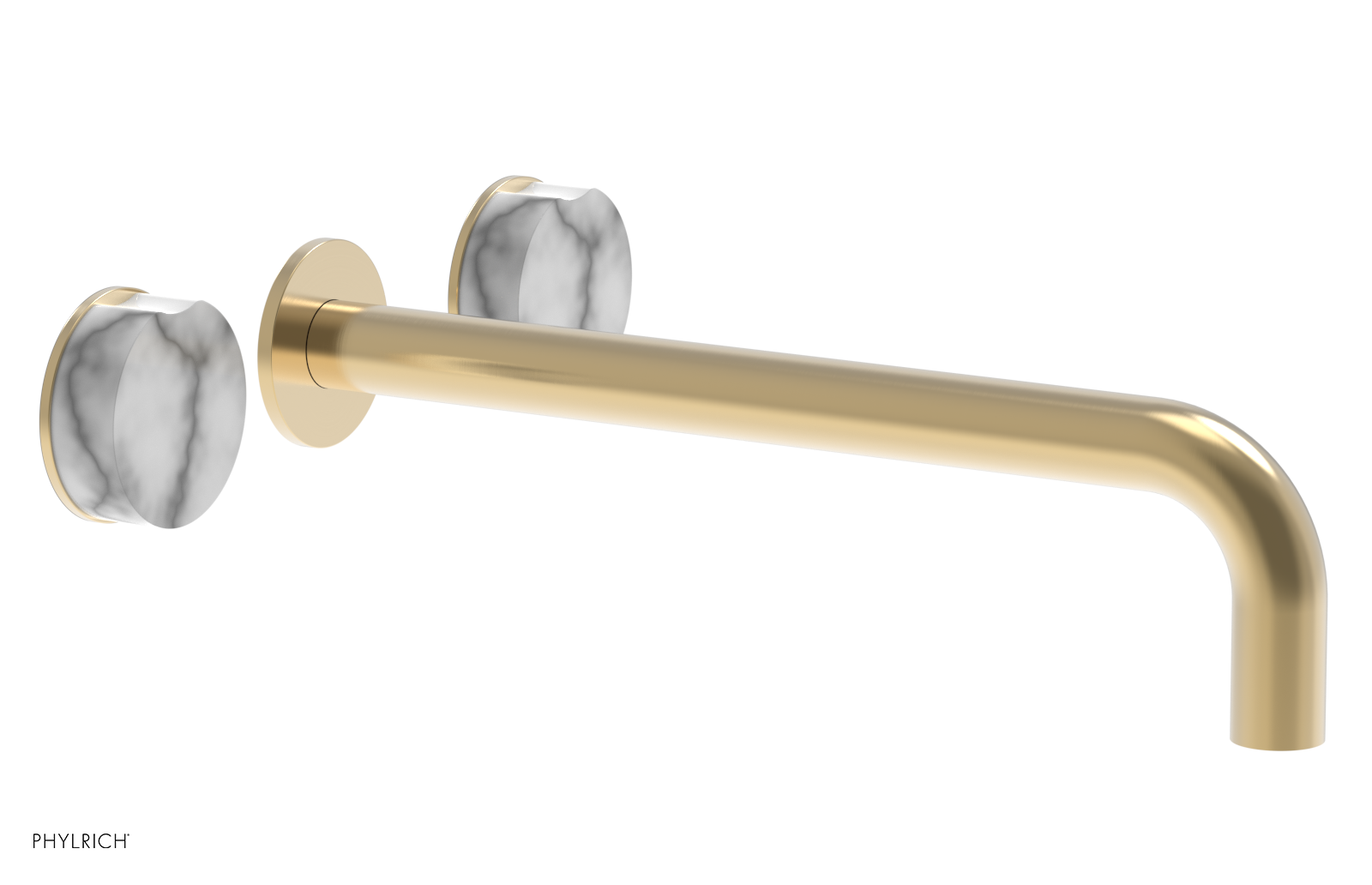 CIRC - 12" Wall Tub Set - White Marble Handles 250-58-12