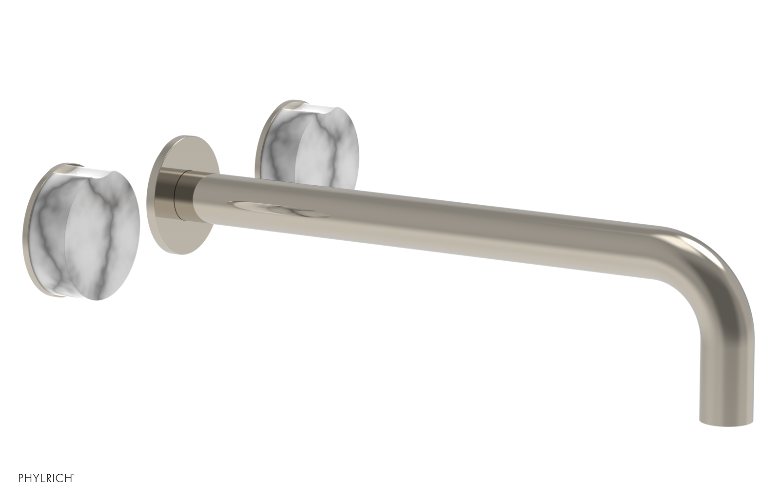 CIRC - 12" Wall Tub Set - White Marble Handles 250-58-12