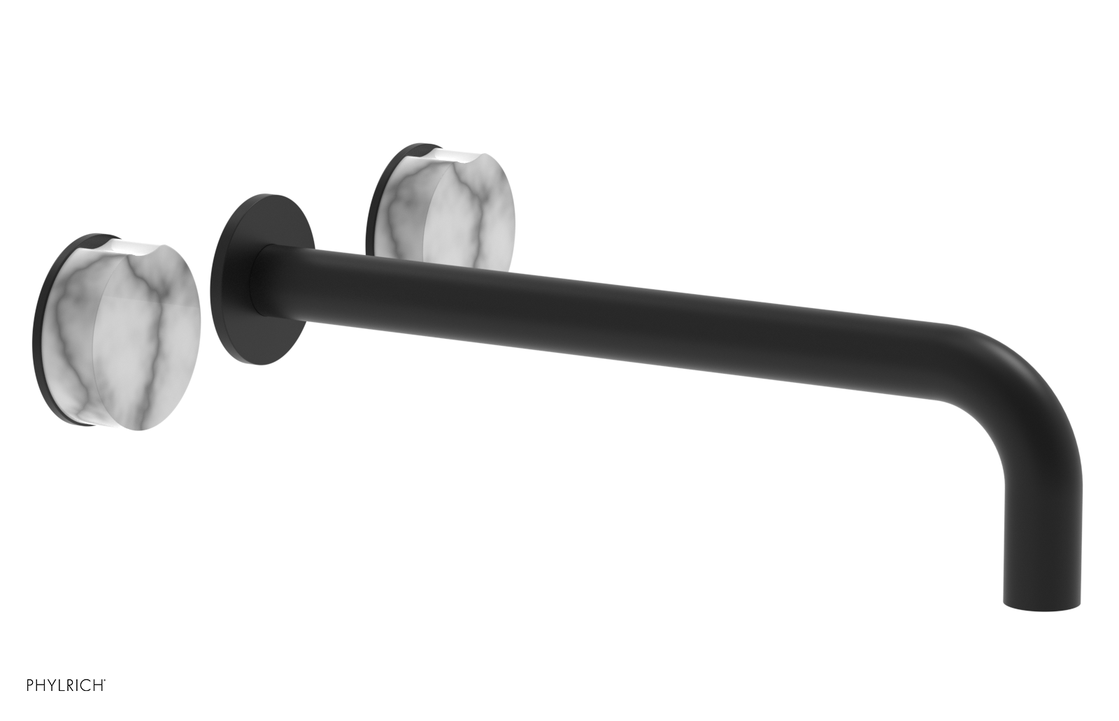 CIRC - 12" Wall Tub Set - White Marble Handles 250-58-12