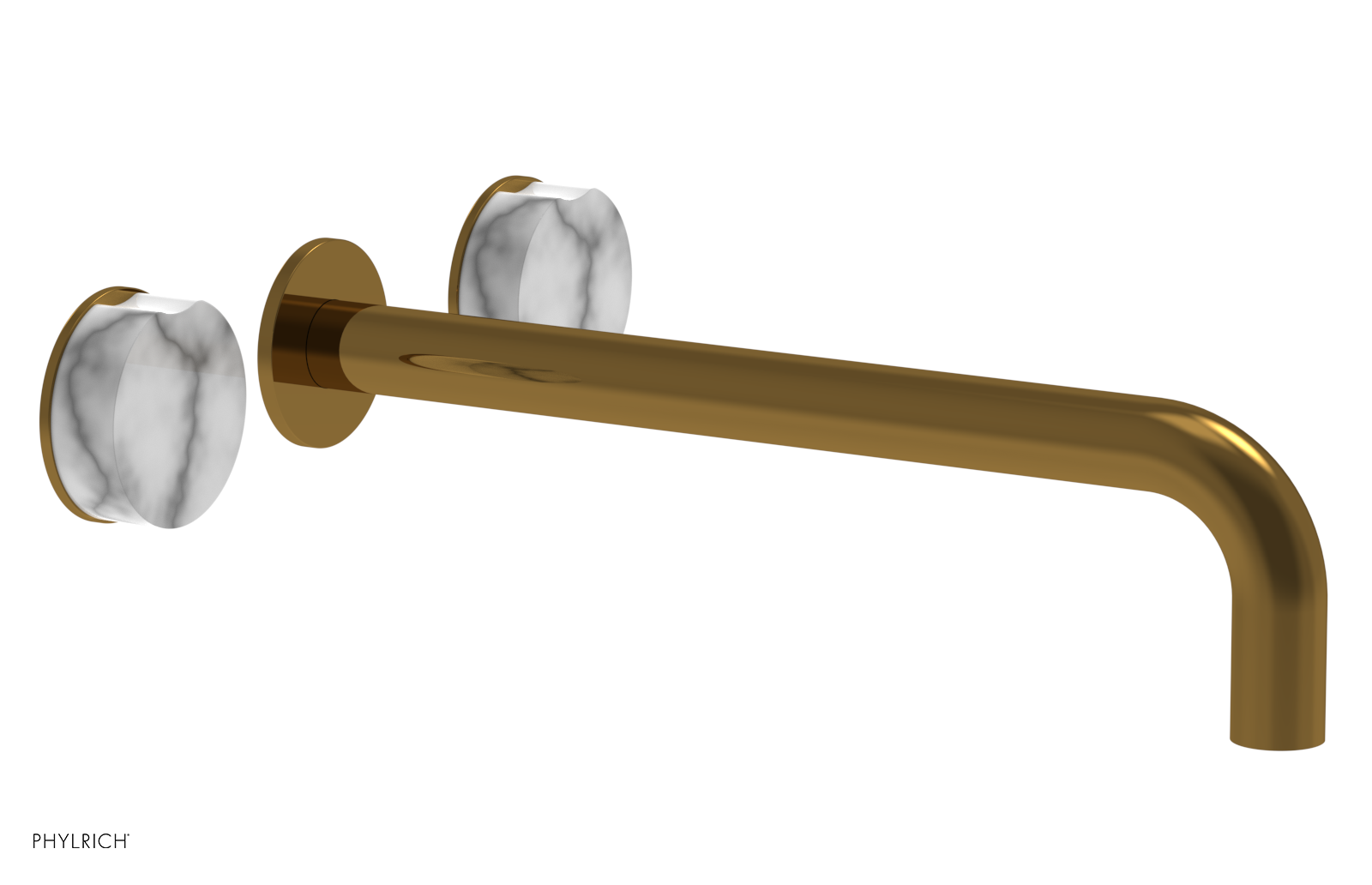 CIRC - 12" Wall Lavatory Set , Marble Handles 250-13-12