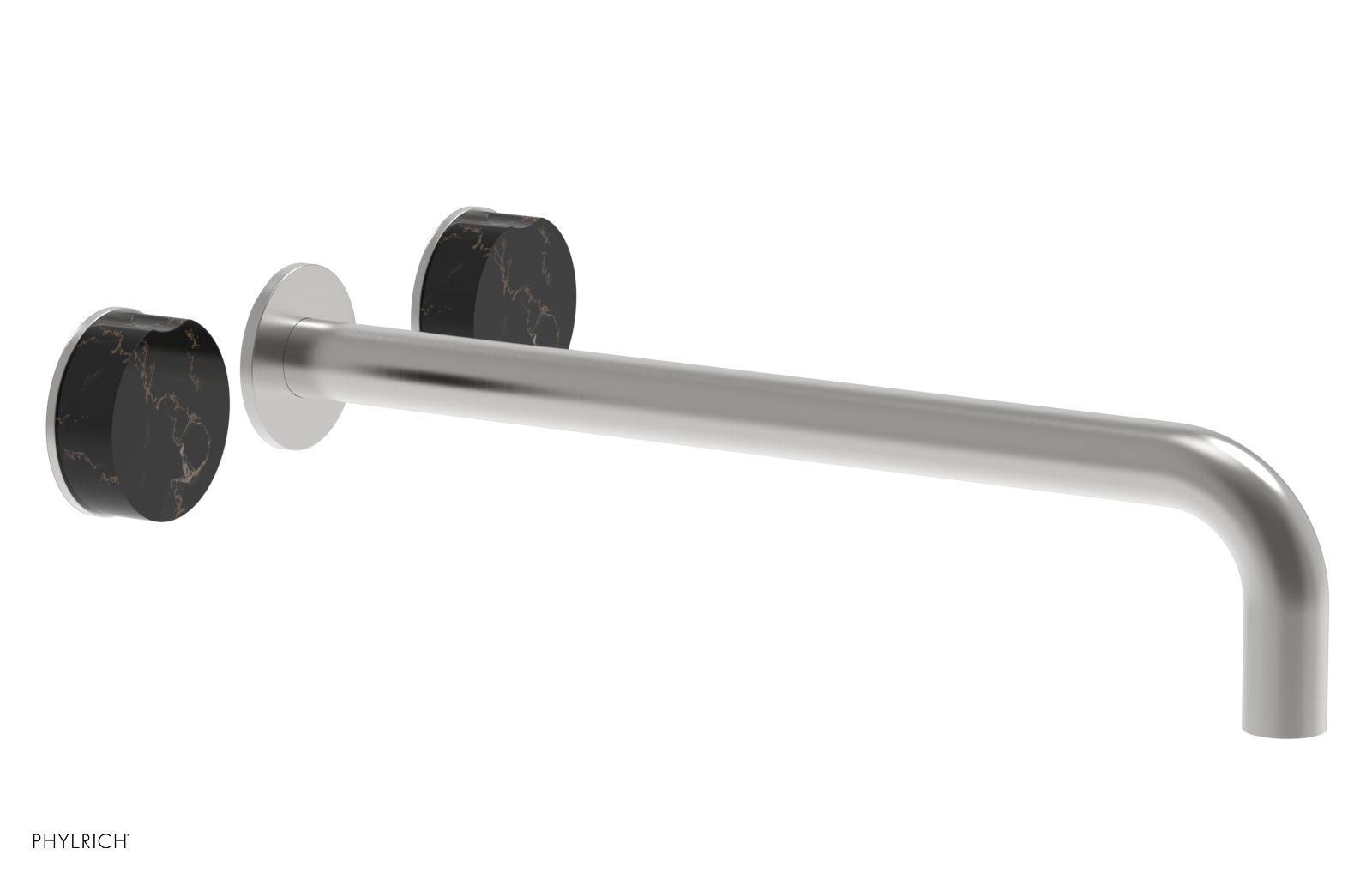 CIRC - 14" Wall Lavatory Set , Marble Handles 250-13-14