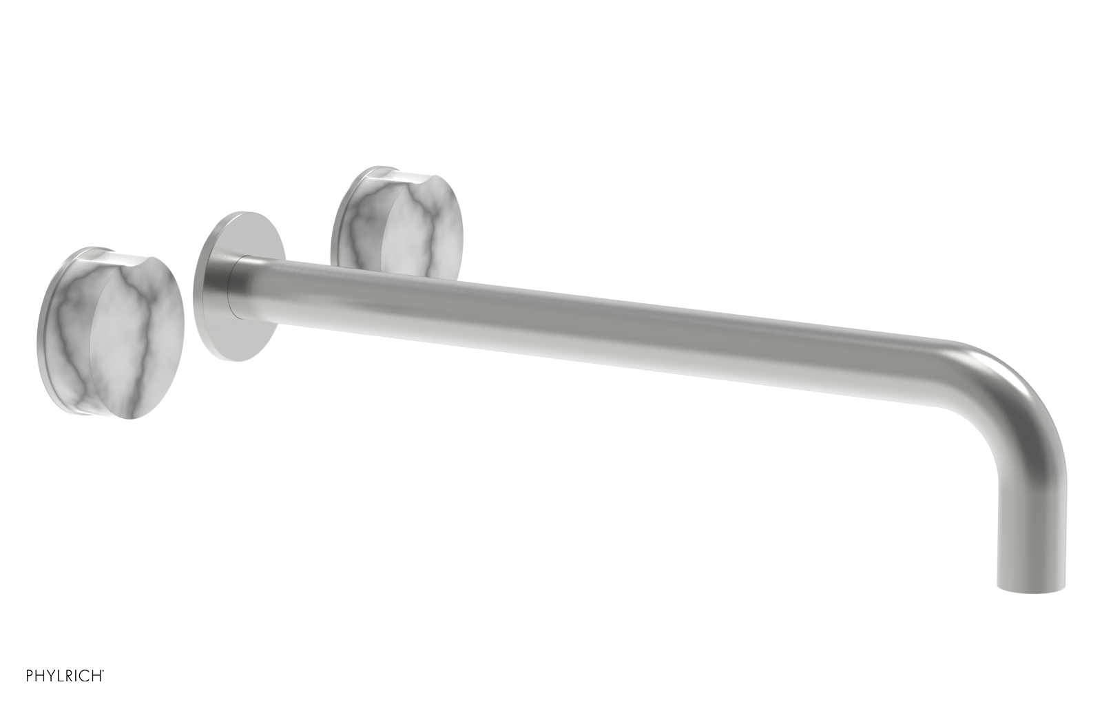 CIRC - 14" Wall Lavatory Set , Marble Handles 250-13-14