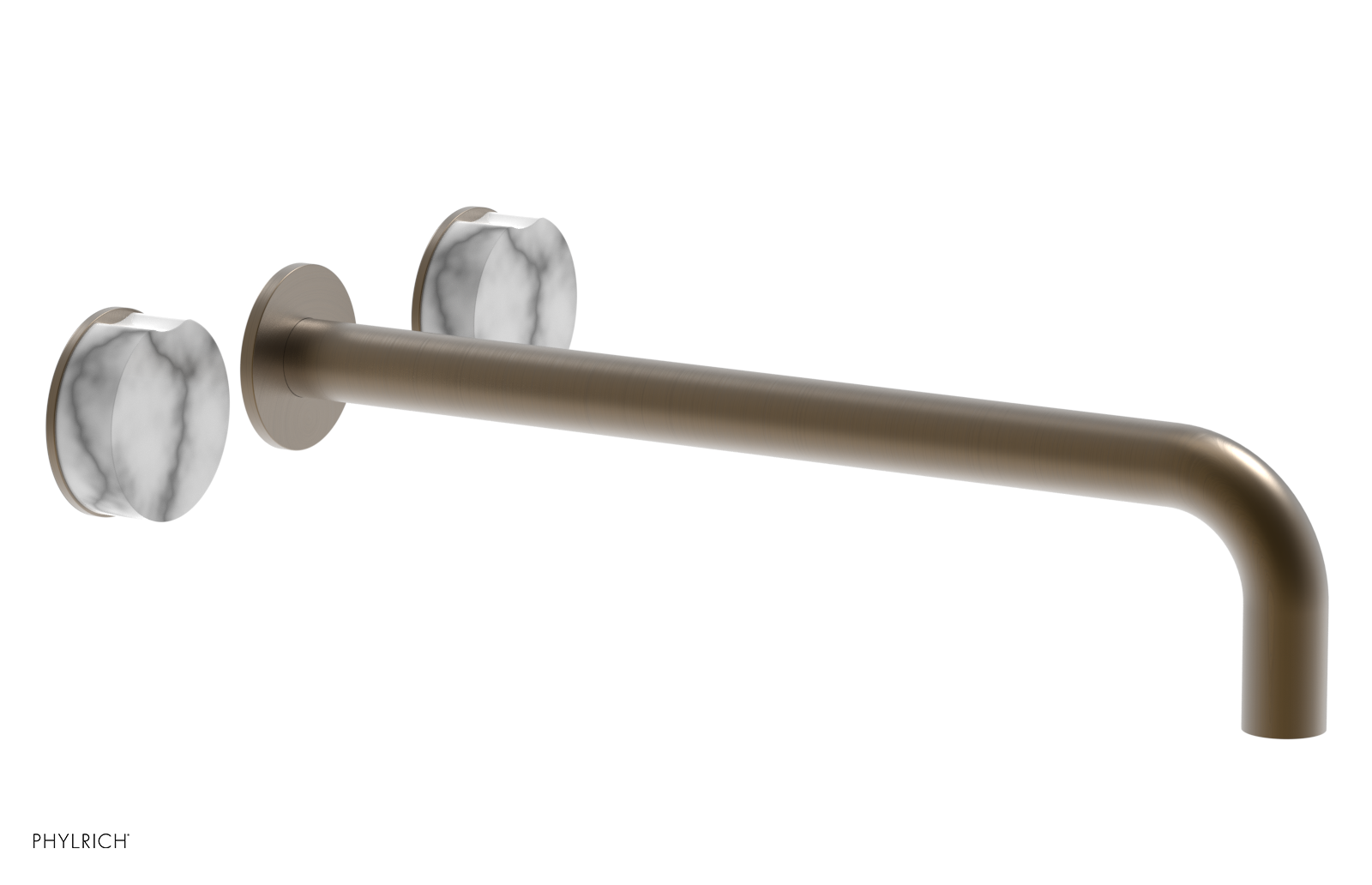 CIRC - 14" Wall Lavatory Set , Marble Handles 250-13-14