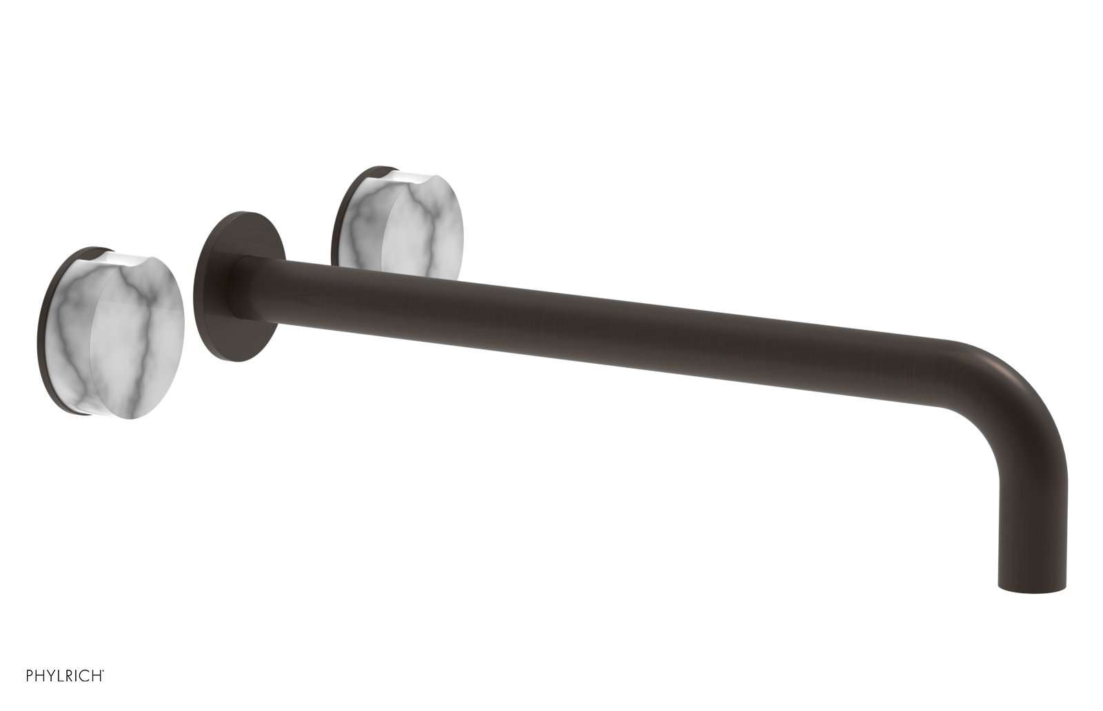 CIRC - 14" Wall Lavatory Set , Marble Handles 250-13-14