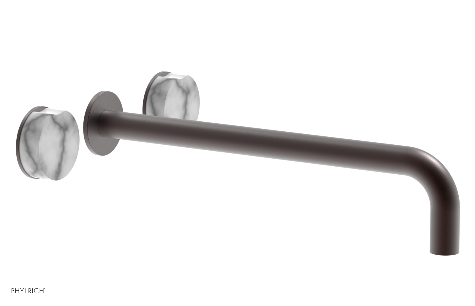 CIRC - 14" Wall Lavatory Set , Marble Handles 250-13-14