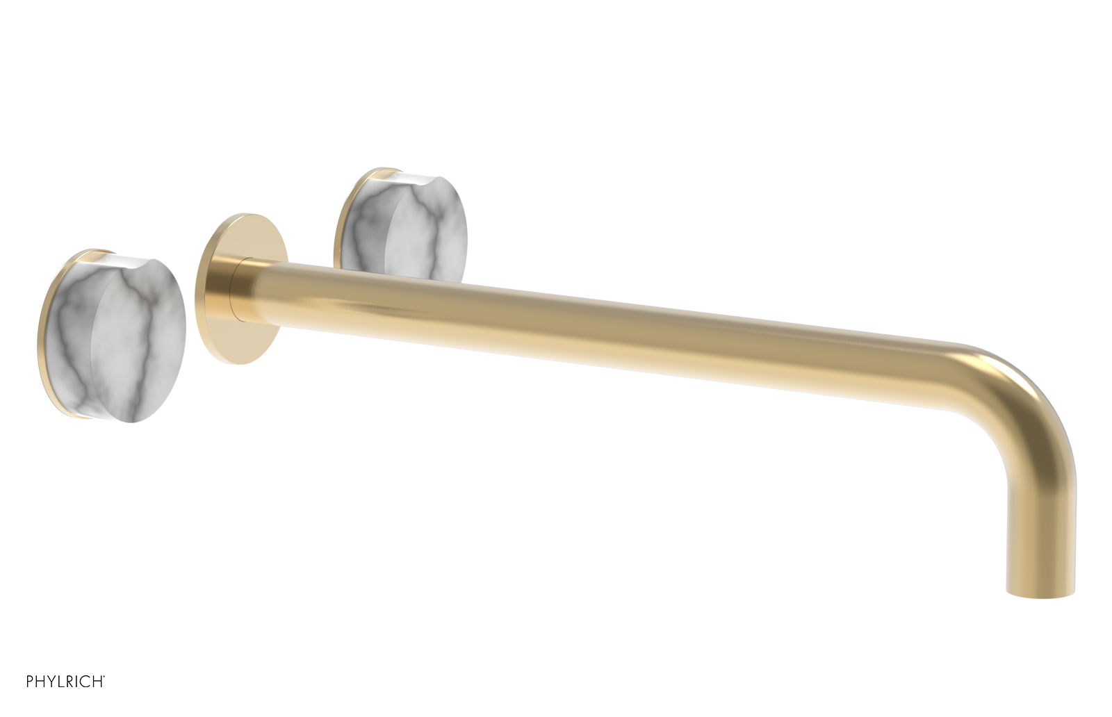 CIRC - 14" Wall Tub Set - White Marble Handles 250-58-14