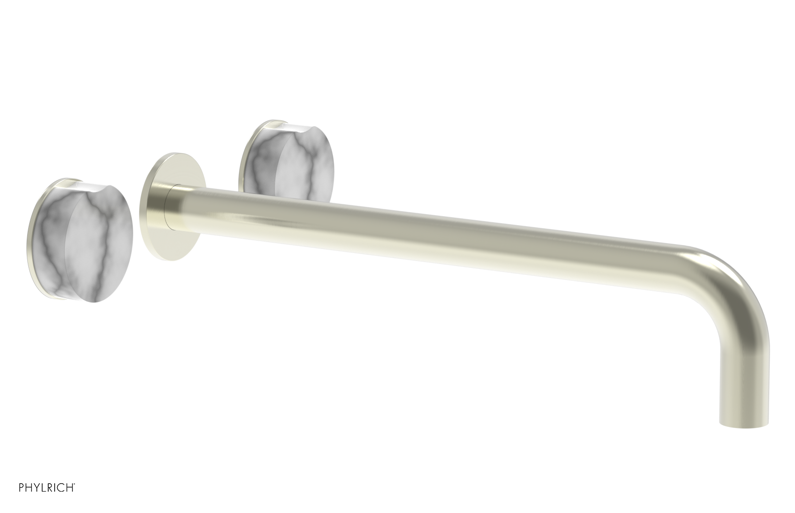 CIRC - 14" Wall Tub Set - White Marble Handles 250-58-14