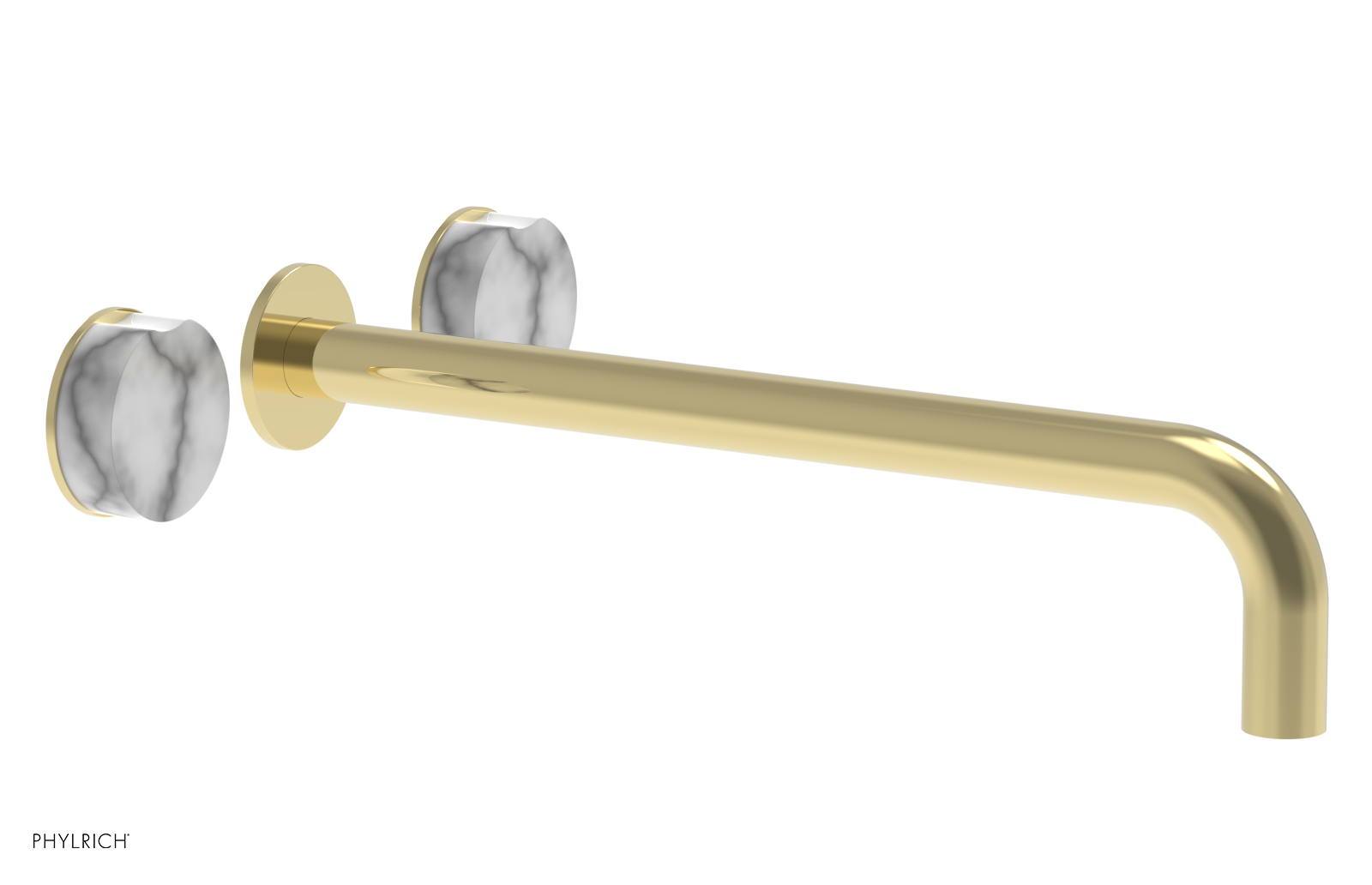 CIRC - 14" Wall Tub Set - White Marble Handles 250-58-14